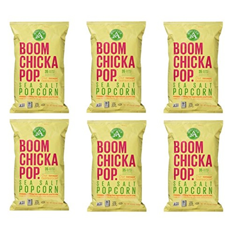 Angie’S Boom Chicka Pop Sea Salt Popcorn, 4.8 Oz (Pack Of 6)