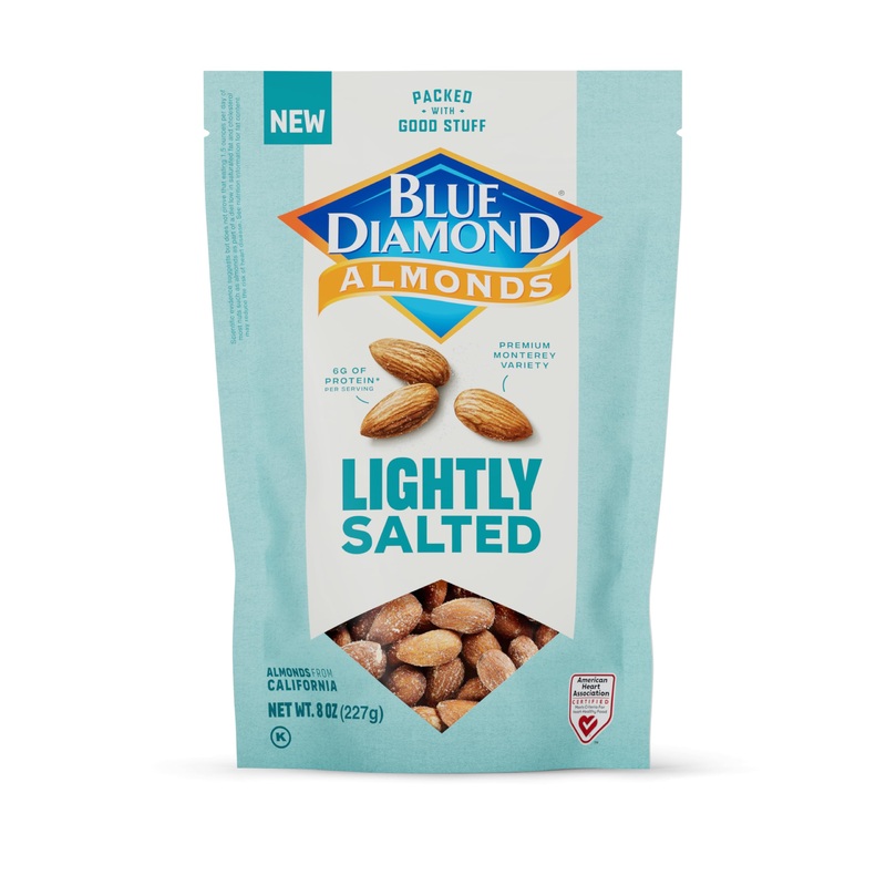 Blue Diamond Almonds, Premium Lightly Salted Snack Nuts For A Low Sodium Option With Protein, 8 Ounce (Pack Of 1)