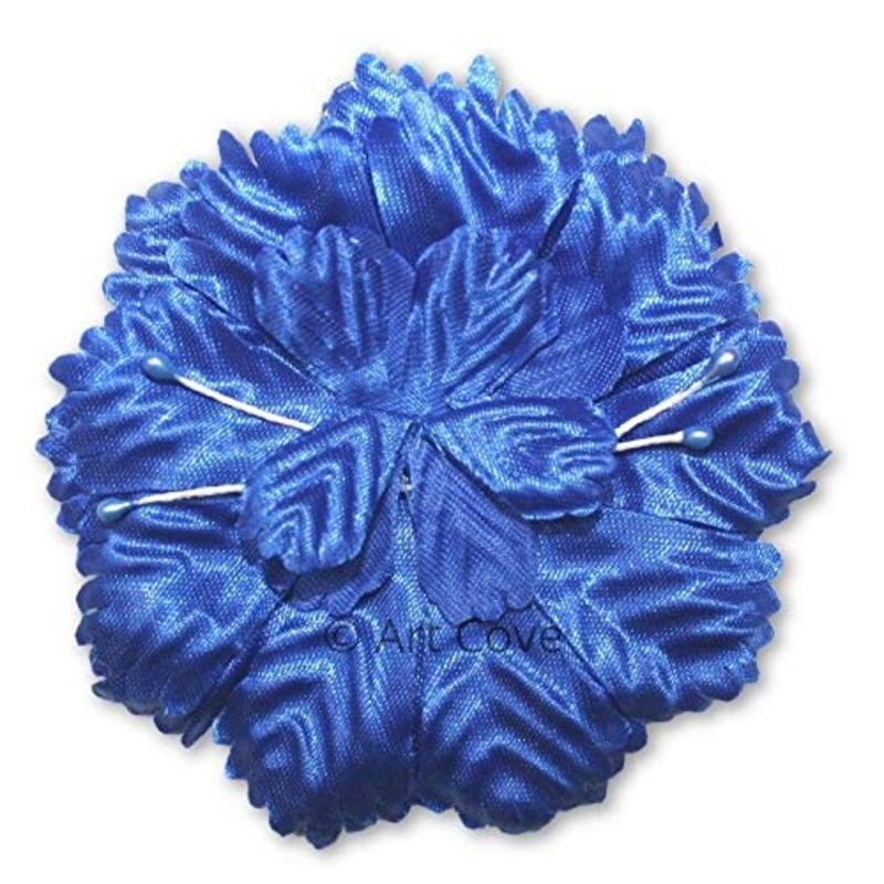 Capia Flowers Flat Carnation Capia Base For Corsages Bulk Wholesale 144 Pieces 20+ Colors Available (Royal Blue)