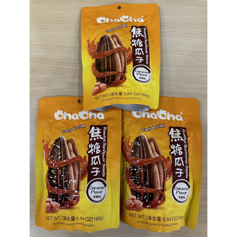 Chacha Roasted Sunflower Seeds (3 Bags) (1, Caramel Flavor)