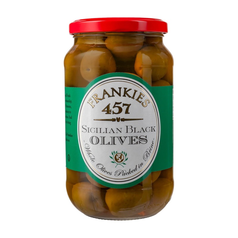 Frankies 457 Sicilian Black Olives – Authentic Sicilian – Product Of Italy – Premium Handpicked Imported Italian Olives – Great