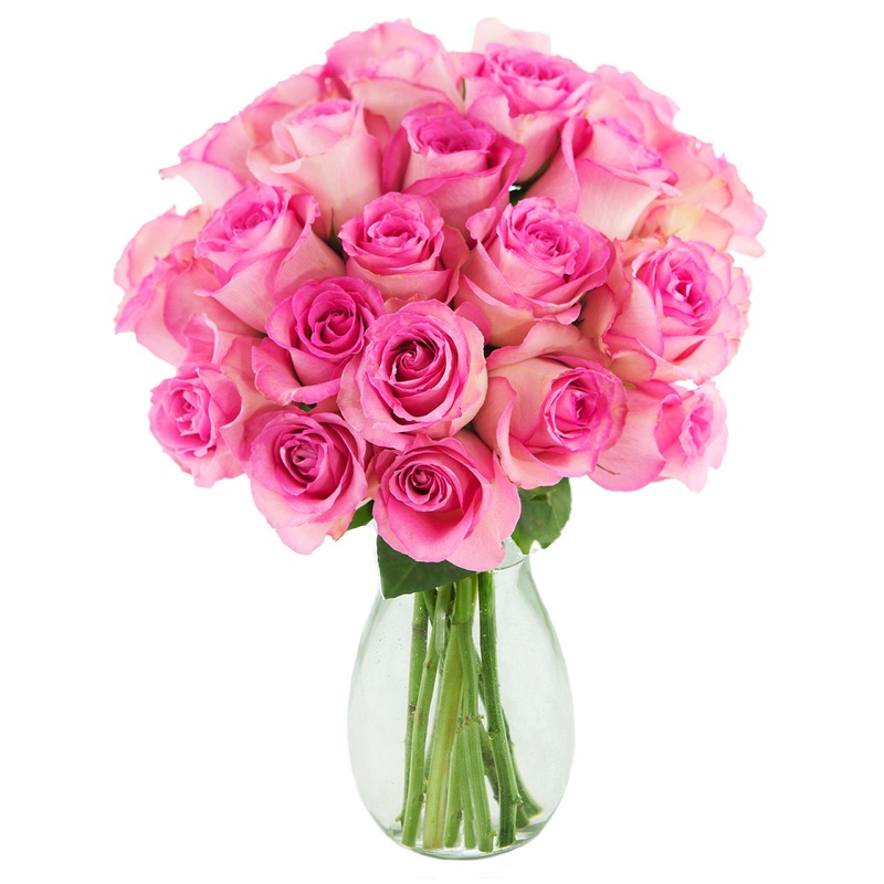 Kabloom Flowers – Mother’S Day Collection – Blush Pink Roses (Two Dozen) – Flowers With Vase.Gift For Birthday, Anniversary, Tha