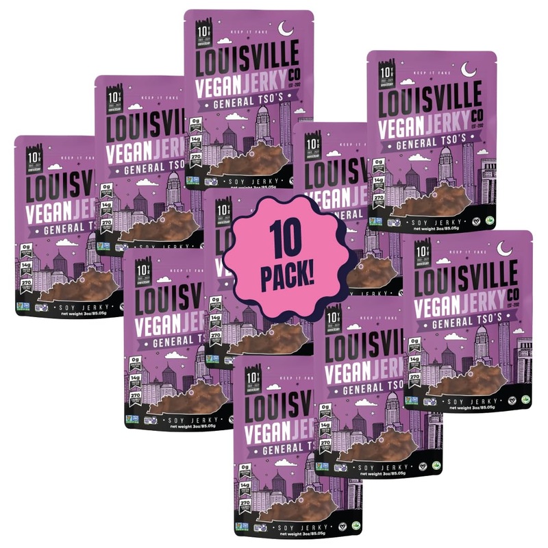 Louisville Vegan Jerky – General Tsos Vegan And Vegetarian Meat – Lip-Smacking Vegan-Friendly & Vegetarian Jerky – Non-Gmo 14 Gr