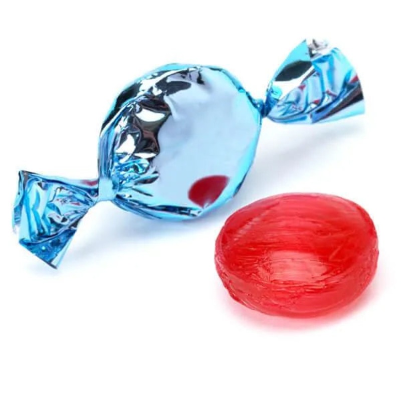Primrose Metallic Foiled Hard Candy Buttons – Light Blue: 5LB Bag