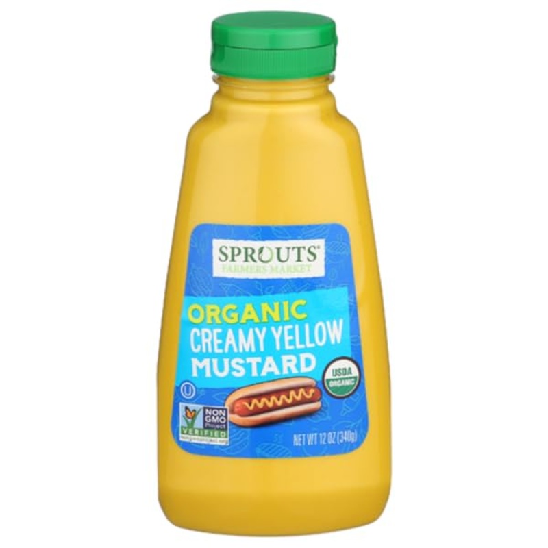 Sprouts Organic Creamy Yellow Mustard – 12 Oz (340G)