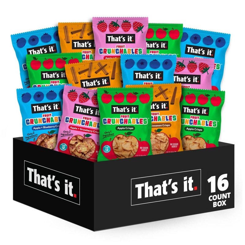 That’S It. Fruit Crunchables Variety Pack, Fruit Snacks For Kids, 100% Fruit Crisps, Plant-Based, Non-Gmo, Gluten-Free, No Sugar