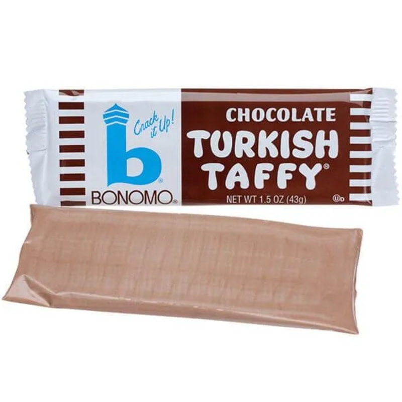 Bonomo Turkish Taffy Candy Bars – Chocolate: 24-Piece Box