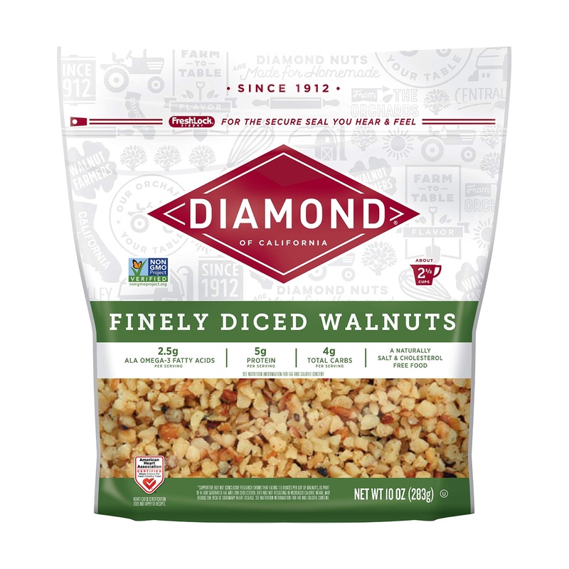 Diamond Of California Finely Diced Walnuts, 10 Oz, 12 Pack