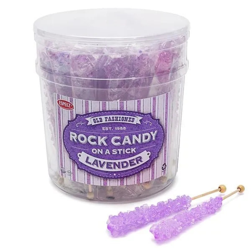 Espeez Rock Candy Crystal Sticks – Lavender: 36-Piece Tub