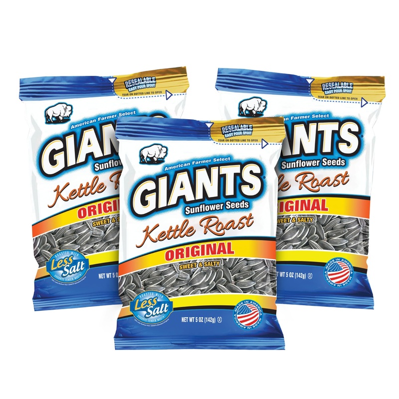 Giants Kettle Roast Sweet & Salty Sunflower Seeds – Sunflower Seeds Bulk, Sunflower Seed Snack, Roasted Sunflower Seeds To Eat,