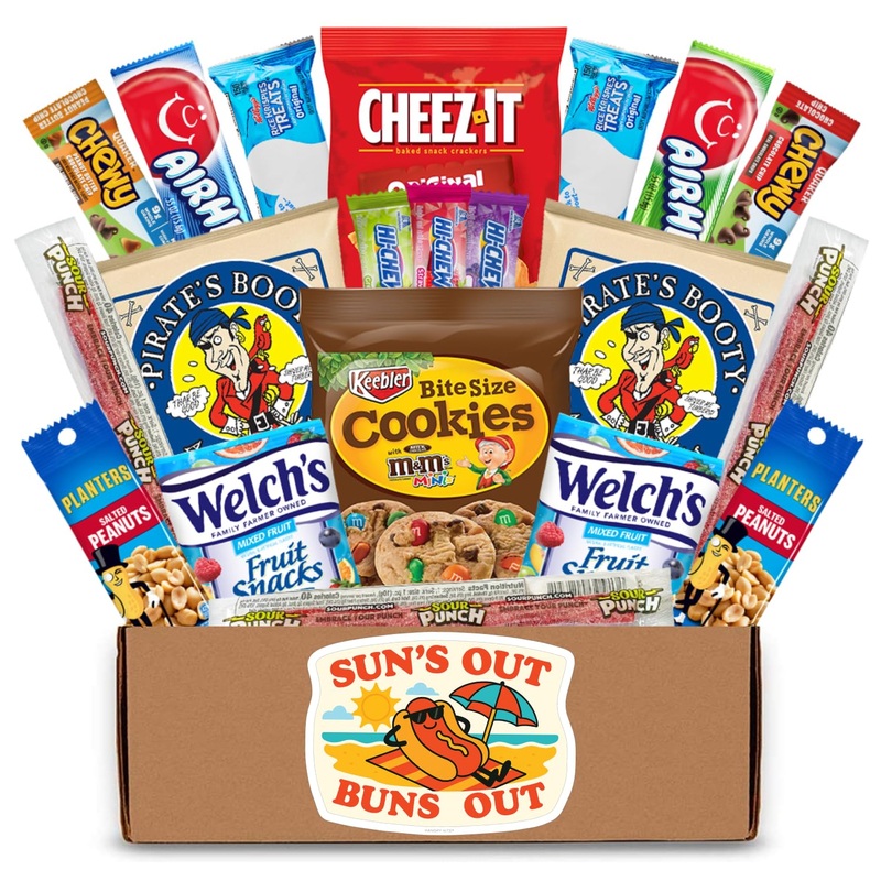 Hangry Kit School’S Out Snack Box – (20 Count) End Of School Gift Basket Care Package – Contains Snacks, Cookies, Chips, Candy.