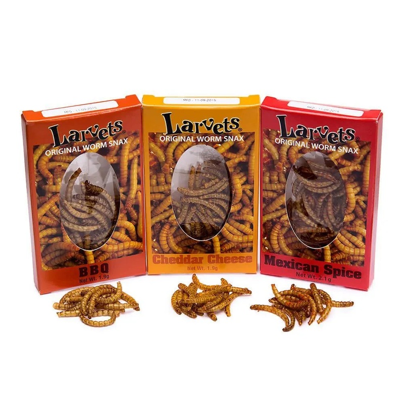 Larvets Snack Packs – 3 Flavor Assortment: 24-Piece Box