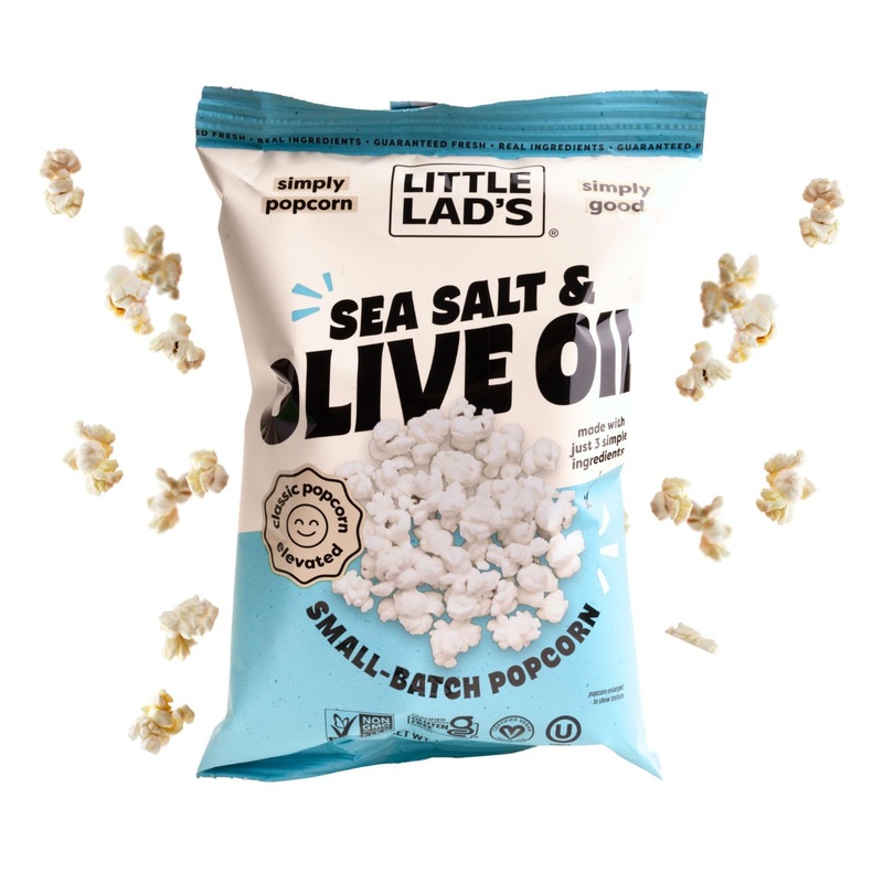 Little Lads Healthy Popcorn (Sea Salt & Olive Oil) – Vegan, Gluten-Free, Non-Gmo Mediterranean Style Popcorn With Fresh Sea Salt