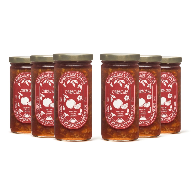 Marmalade Grove, Cara Cara & Hibiscus Marmalade, Handmade With Fresh Fruit – 10 Oz (6 Packs)