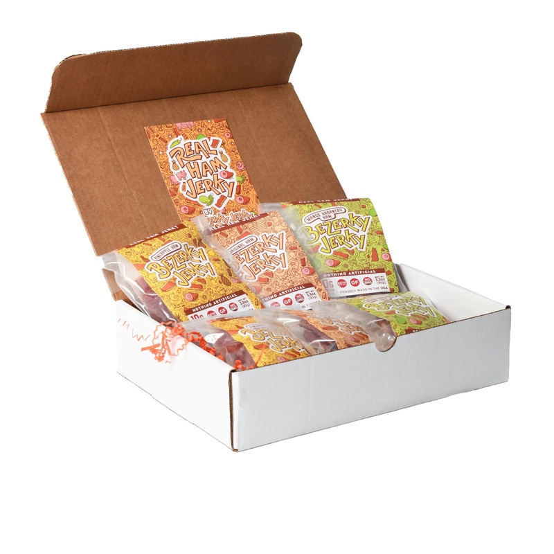 Old Fashioned Real Ham Jerky | Keto Gift Box | Dry Texture | No Nitrates | Pork Jerky | Small Batch Handcrafted | High Protein S