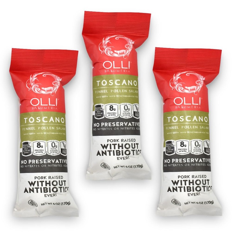 Olli Salumeria, Preservative – Free Salami Chub, Toscano – With Fennel Pollen (6 Oz Chub, 3 Pack)