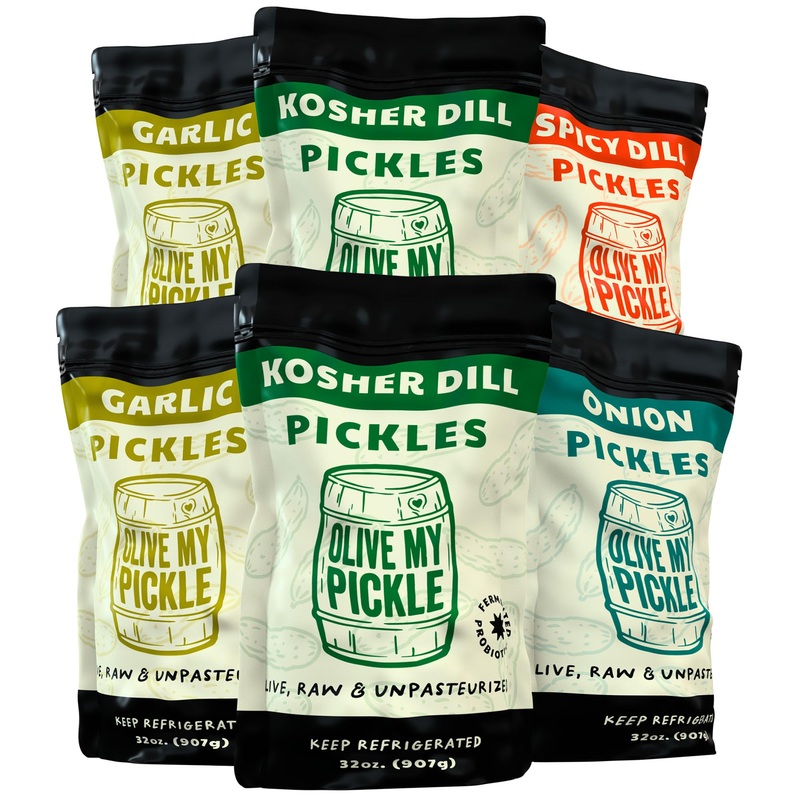 Real Fermented & Probiotic Pickles For Gut Health – Big Pickle Bundle (6 Pack) By Olive My Pickle