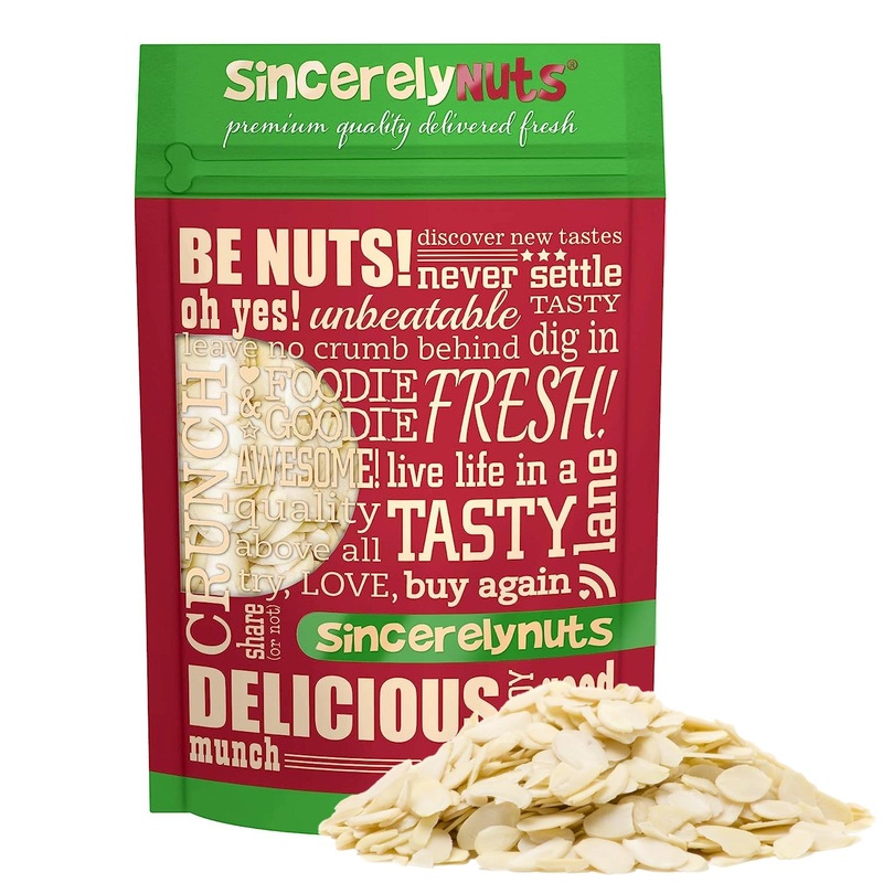 Sincerely Nuts – Raw Blanched Sliced Almonds | 1 Lb. Bag | Delicious Guilt Free Snack | Low Calorie, Vegan, Gluten Free | Gourme