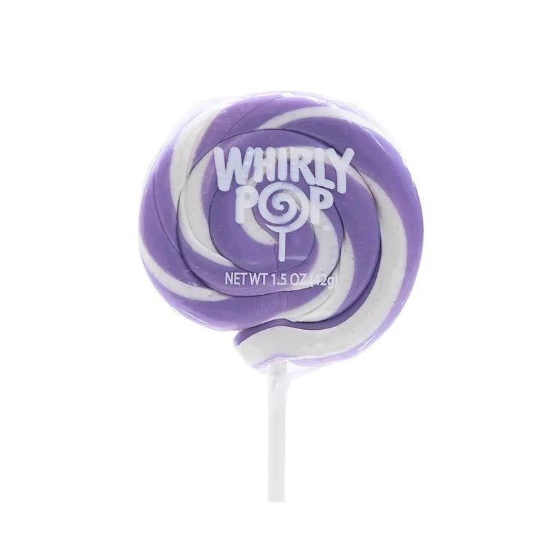 Whirly Pop 1.5-Ounce Swirl Suckers – Lavender Purple: 24-Piece Display