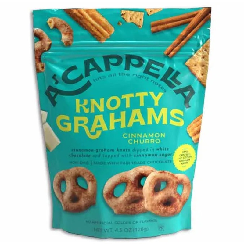 Acappella Knotty Grahams Cinnamon Churros: 6-Pack