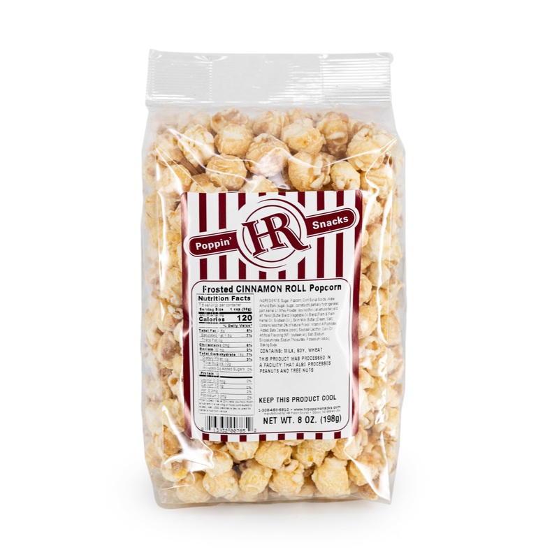 Cinnamon Roll Coated Popcorn | Sweet Frosted Bites | Small Batch | Gibbon, Ne Made | Hr Poppin’ Snacks