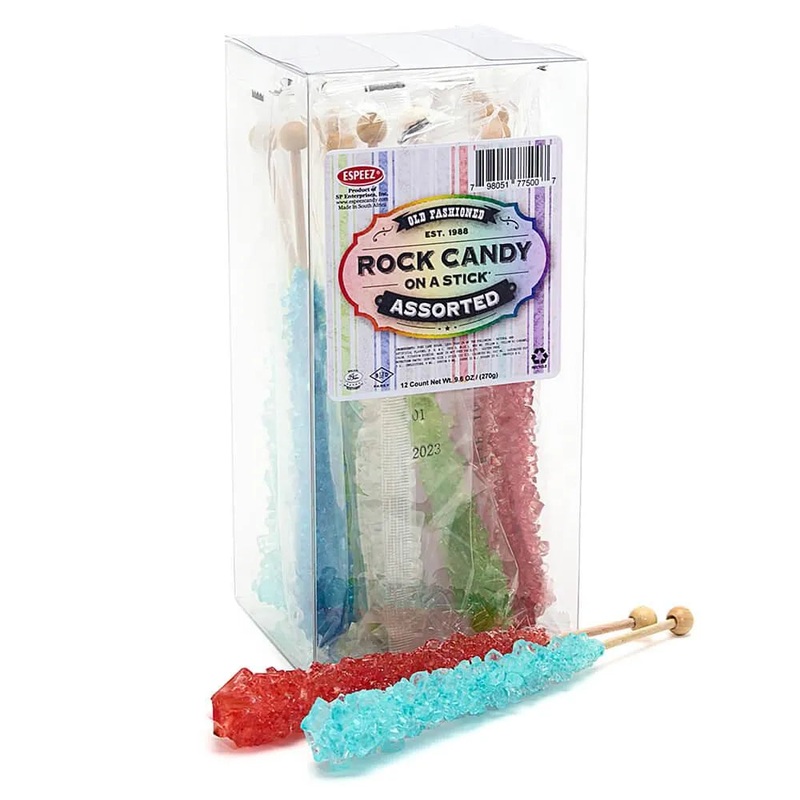 Espeez Rock Candy Crystal Sticks – Assorted: 12-Piece Box