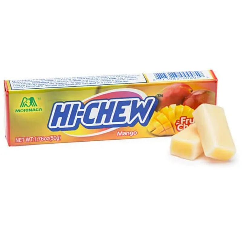 Hi-Chew Fruit Chews 10-Piece Candy Packs – Mango: 15-Piece Box