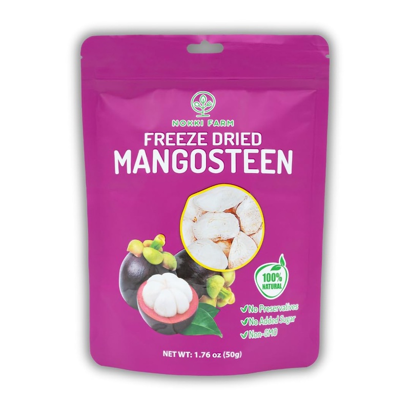 (Pack Of 3) Nokki Farm Freeze Dried Mangosteen 50G | Superfood| 100% Natural | No Sugar Added | Vegan | Non Gmo | All Natural |