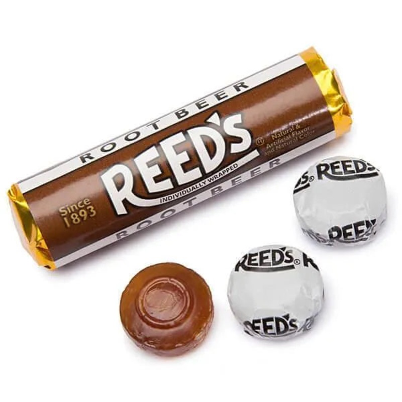 Reed’s Hard Candy Rolls – Root Beer: 24-Piece Box