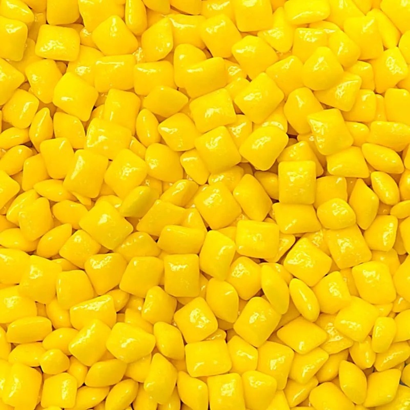 Tiny Chicle Squares Chewing Gum – Yellow: 1.5LB Jar