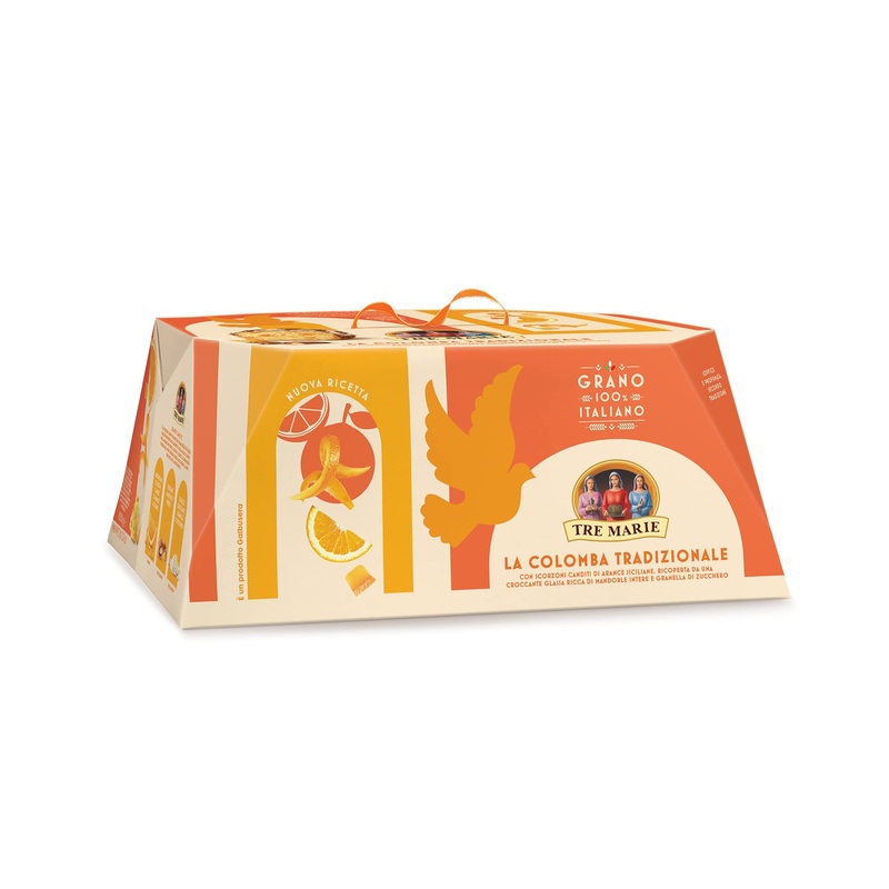 Tre Marie: Italian Easter Dove ”La Colomba”, Traditional Recipe With Sicilian Orange Peel 1000Gr/33.81Oz