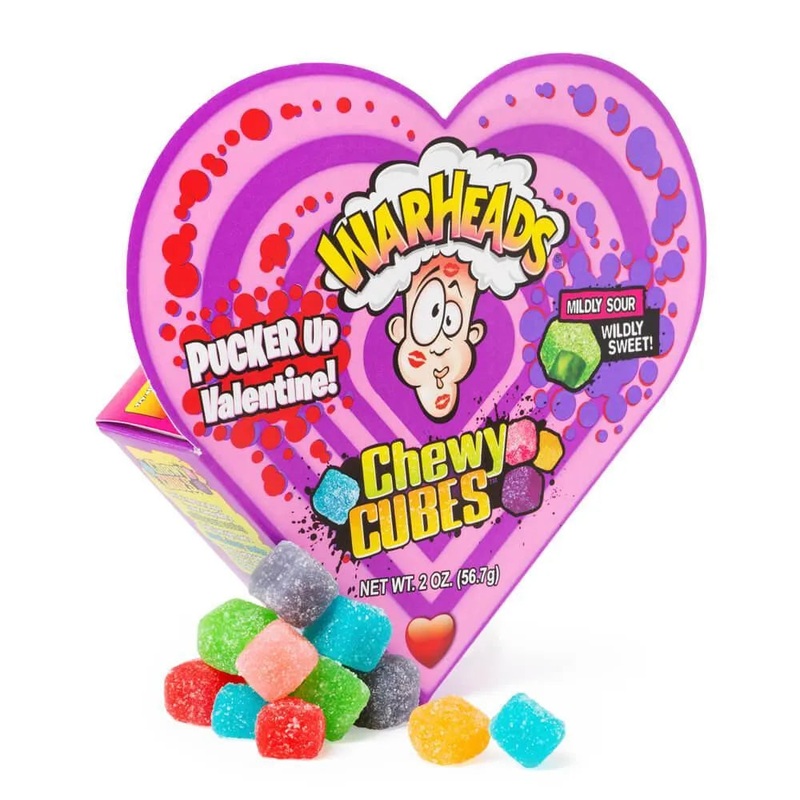 Warheads Valentines Day Chewy Cubes: 12-Piece Box