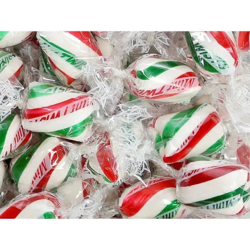 Atkinson Hard Candy Twists – Christmas Peppermint: 5LB Bag