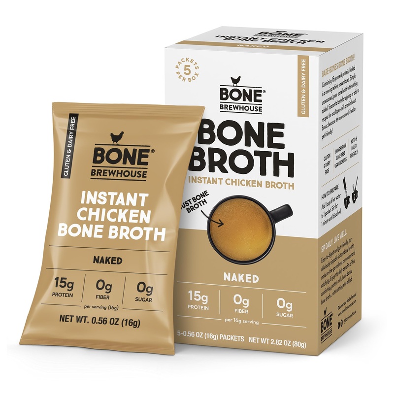 Bone Brewhouse – Unflavored Chicken Bone Broth Protein Powder – Keto & Paleo Friendly – Instant Soup Broth – 15G Protein – Natur