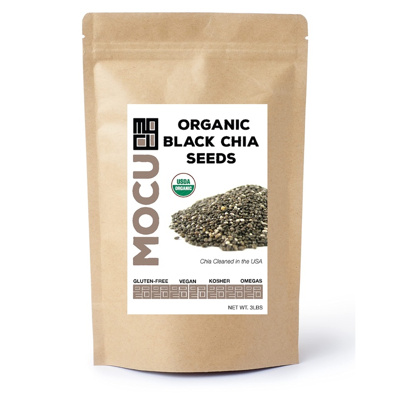 Certified Organic Chia Seeds | Triple Cleaned In Usa | Cold Stored | Freshly Harvested | 3 Lbs