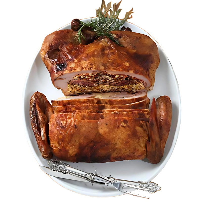 Creole Food Turducken (Chicken Sausage Stuffing, 10Lb) – Gourmet Stuffed Poultry Delight – Pre-Seasoned And Ready For Cooking To