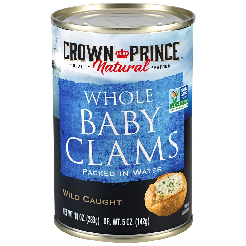 Crown Prince Natural Boiled Baby Clams In Water, 10-Ounce Cans (Pack Of 12)