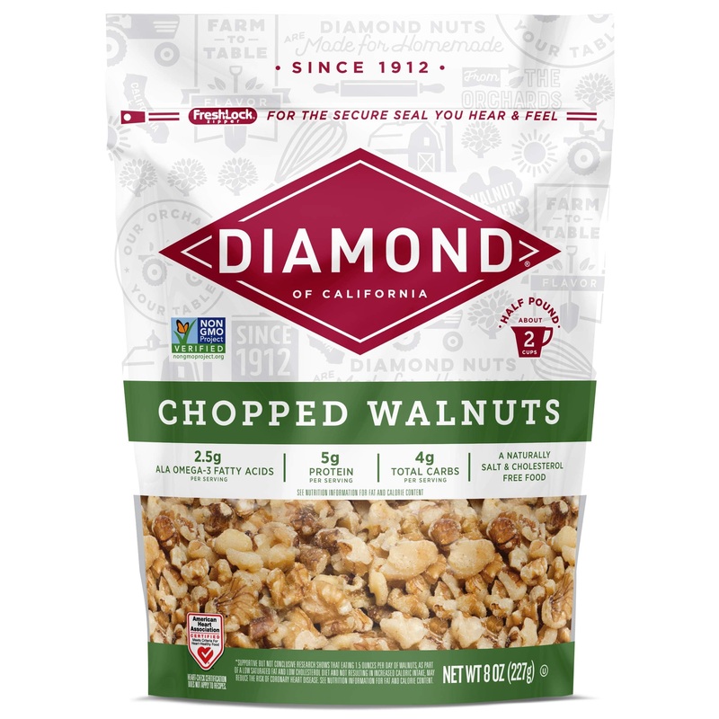 Diamond Of California Chopped Walnuts, 8 Oz – 12 Count