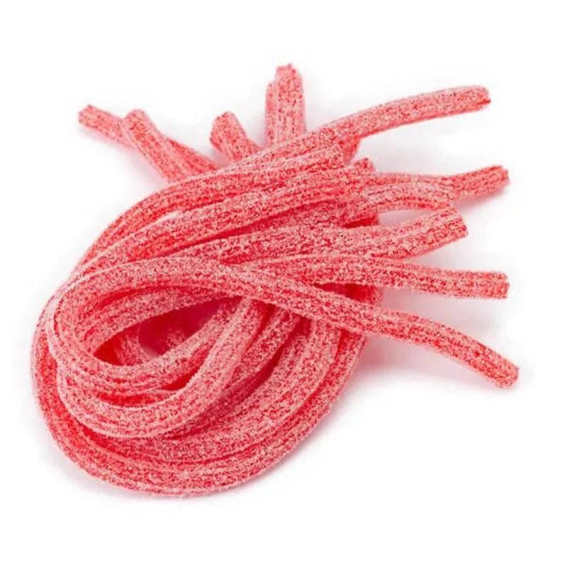 Dorval Sour Power Straws Candy – Strawberry: 200-Piece Tub