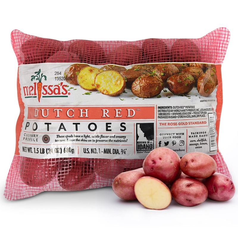 Melissa’S Baby Dutch Red Potatoes, Fresh Baby Red Skin Potatoes, Year-Round Baby Dutch Red Potatoes In A Bag, 3Lbs (2X 1.5Lb Bag