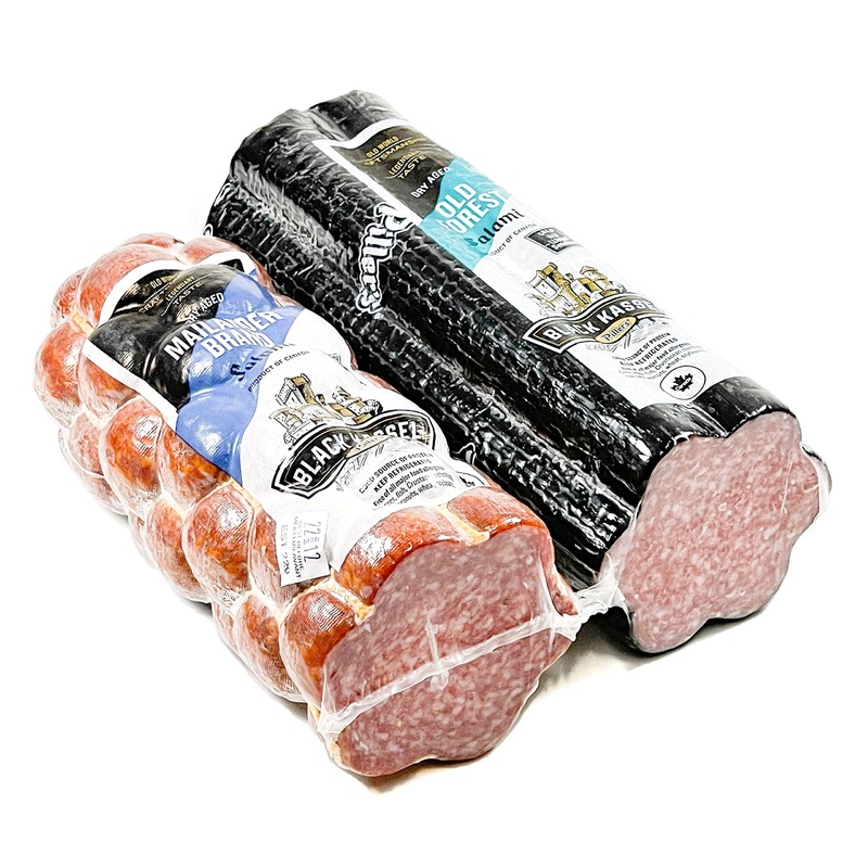 Old Forest And Mailander Salami Combo, Dry Aged Sausage By Piller’S (Black Kassel), Gourmet Gift, Approx. 5.2 Lb., 2.0 Count