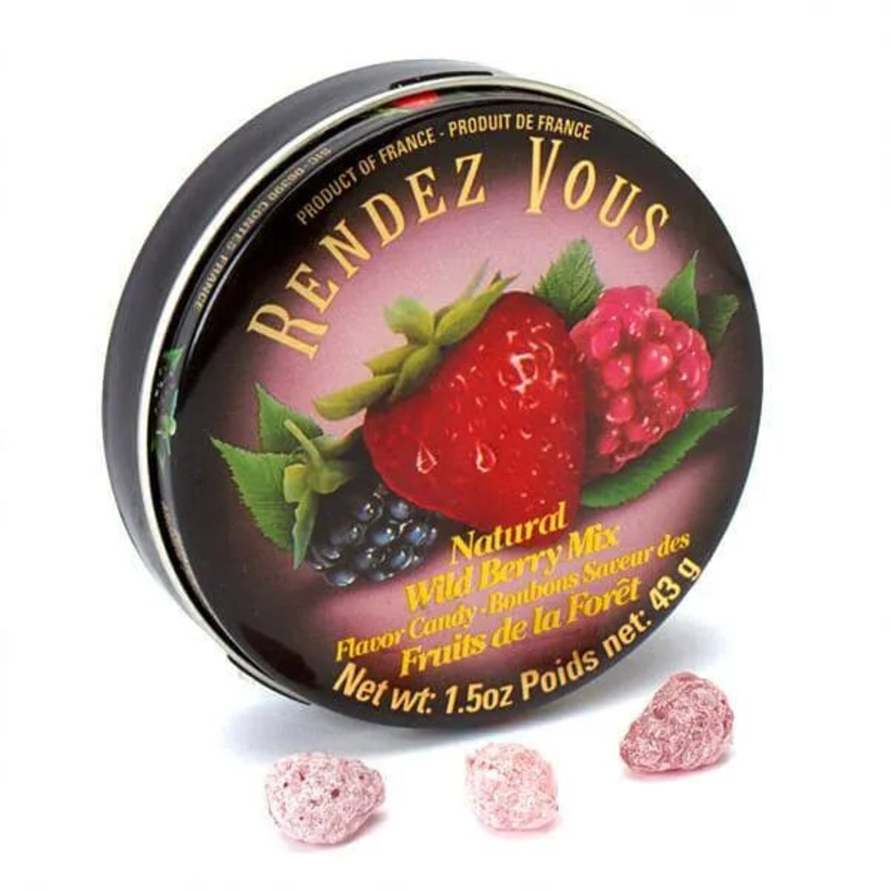 Rendez Vous Mini Bon Bons Tins – Wild Berry Mix: 12-Piece Box