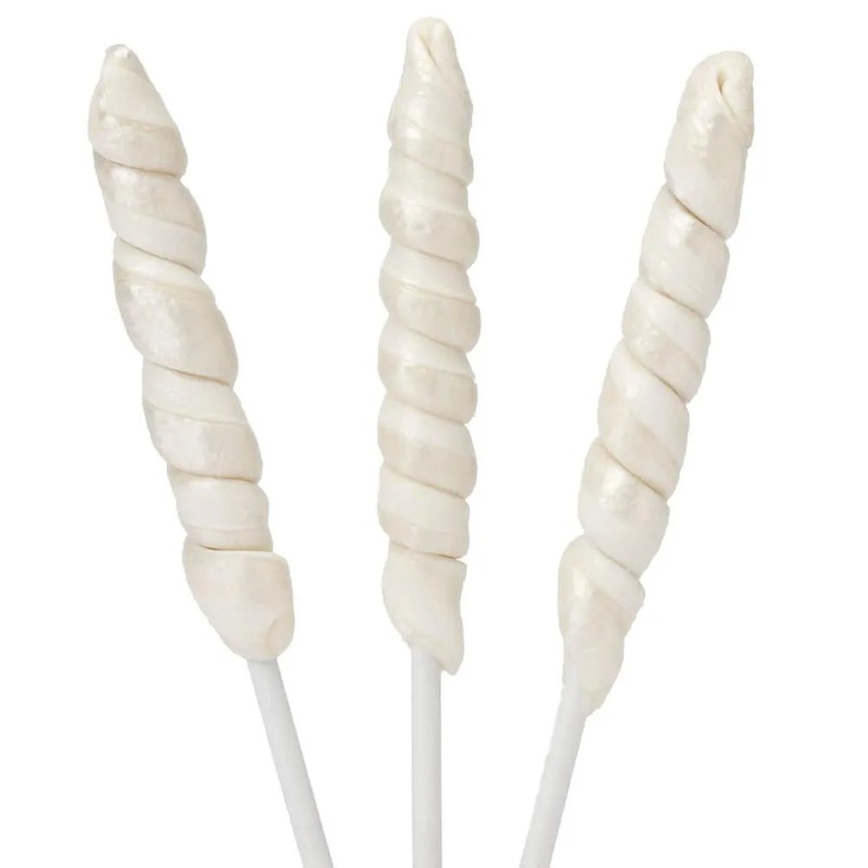 Unicorn Pops Twist Suckers – White: 24-Piece Jar