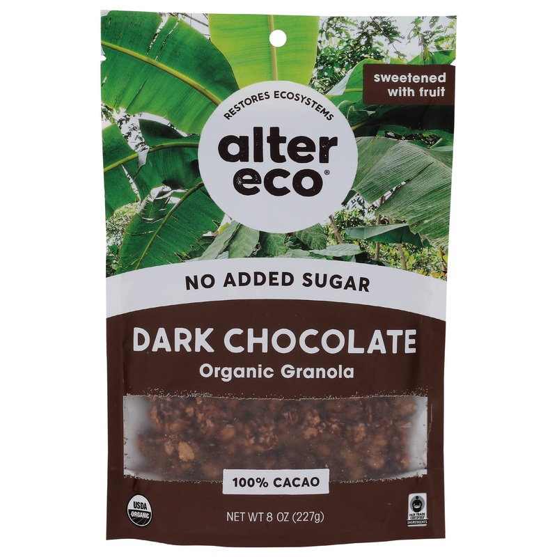Alter Eco Organic Dark Chocolate Granola, No Artificial Sweetener, 8 Ounce (Pack Of 6)