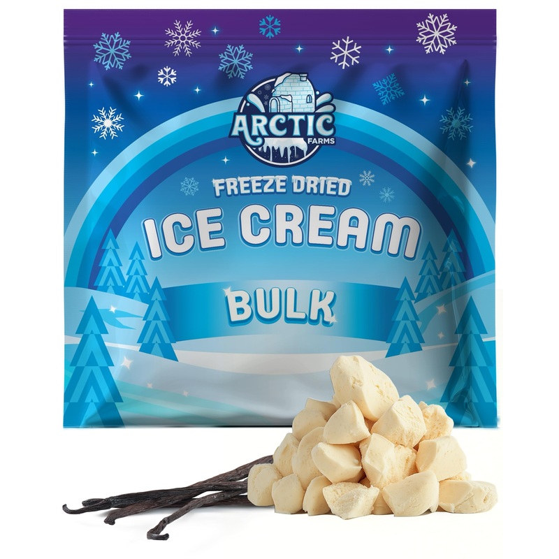 Arctic Farms Freeze Dried Ice Cream Bits Bulk – Does Not Melt (Vanilla) (1Lb)
