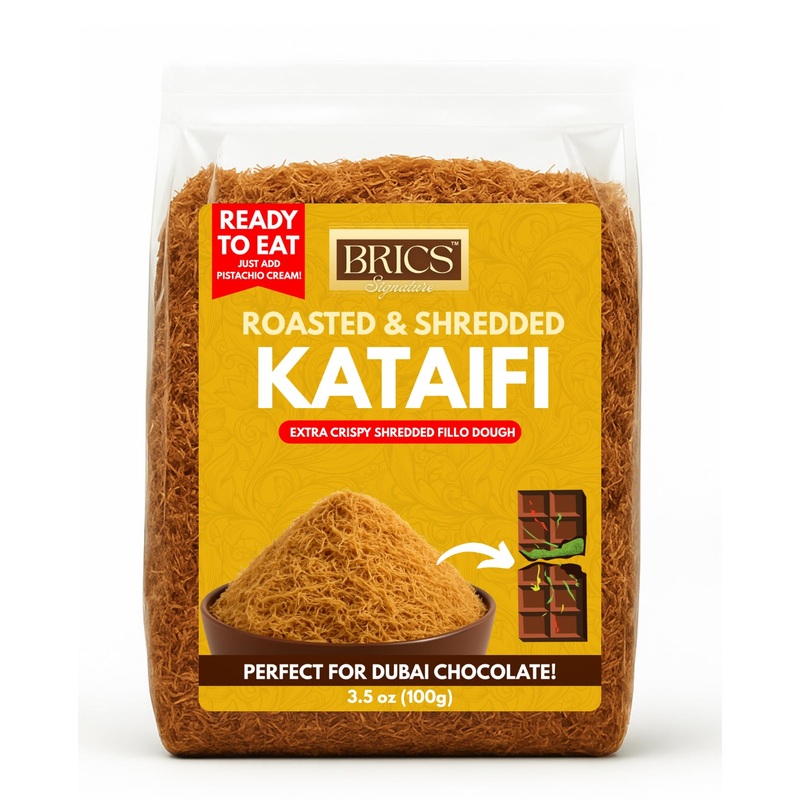 Brics Signature Pre-Roasted Kadayif, Ready-To-Use Shredded Golden Kataifi Phyllo Dough For Dubai Chocolate Bar (3.53Oz / 100G)