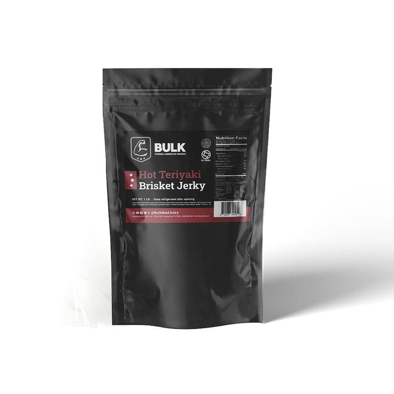 Bulk Brisket Jerky Hot Teriyaki 1 Pound – All Natural Gluten Free