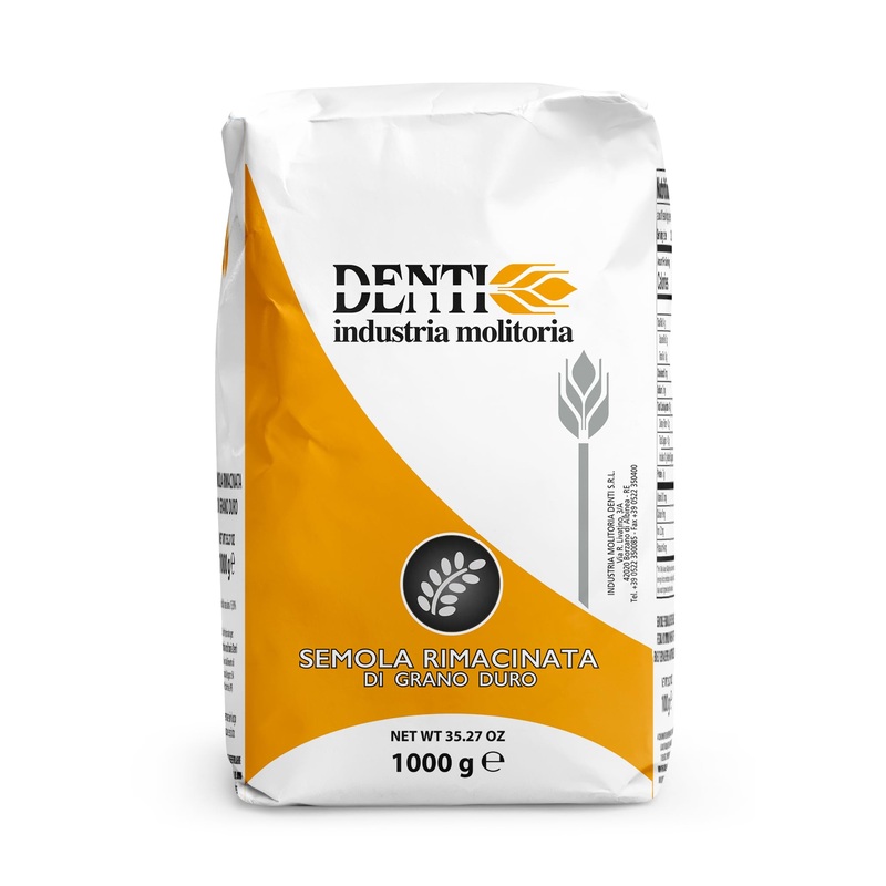 DENTI Semola Flour, Finer Ground Semolina for Fresh Pasta, Bread & Gnocchi, 35.2 oz, Non-GMO, Product of Italy