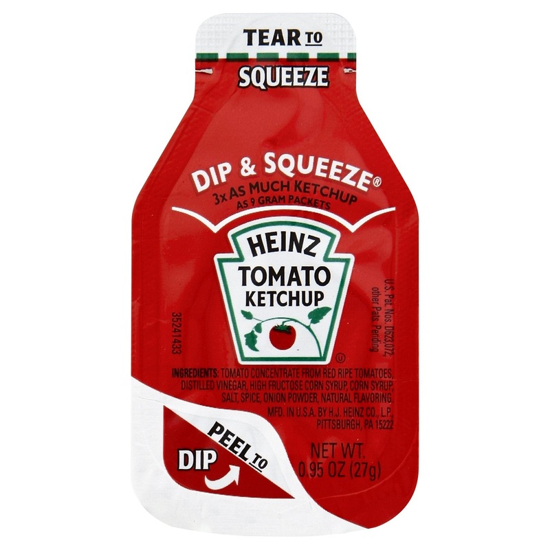 Heinz Ketchup Dip & Squeeze Single Serve Packet (0.95 Oz Packets, Pack Of 300)