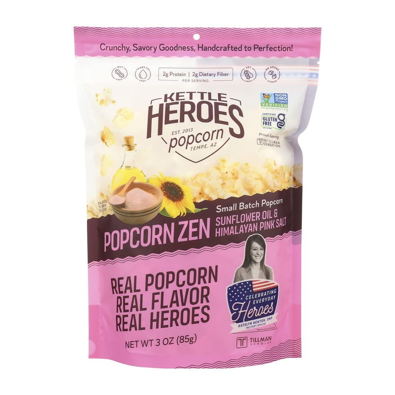Kettle Heroes Popcorn, Popcorn Zen, Sunflower Oil & Himalayan Pink Salt, 3 Oz (6)